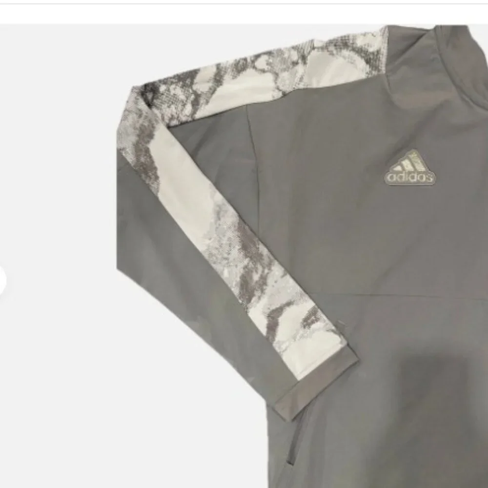 Adidas Gray Mississippi State Bulldogs Quarter-Zip Pullover Jacket Size Medium